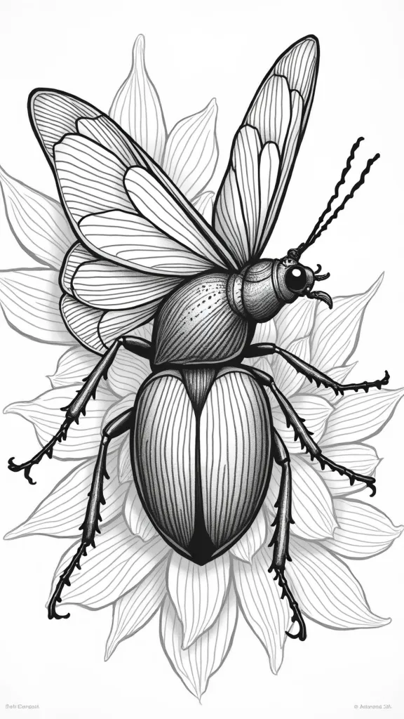 realistic insect coloring pages